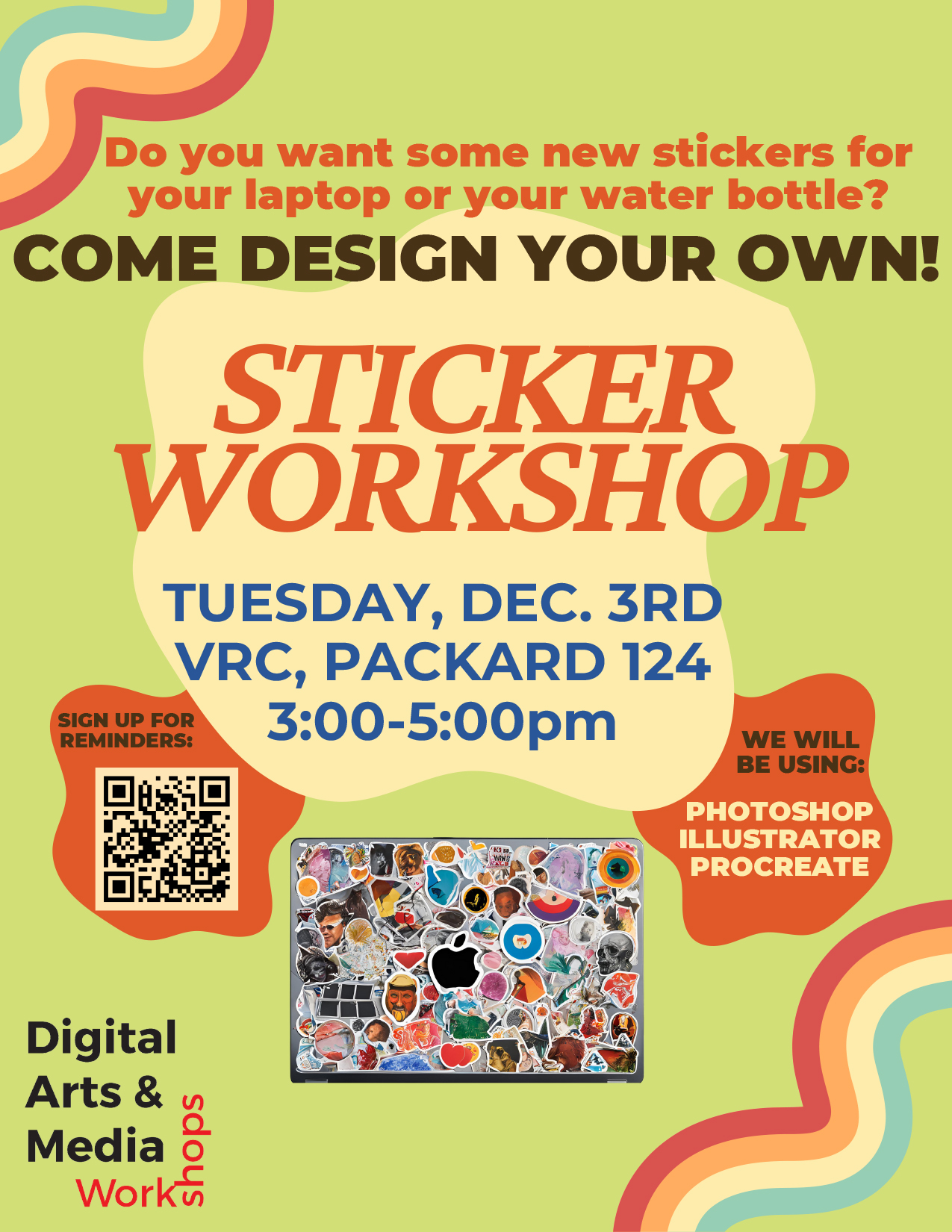 Poster for sticker workshop