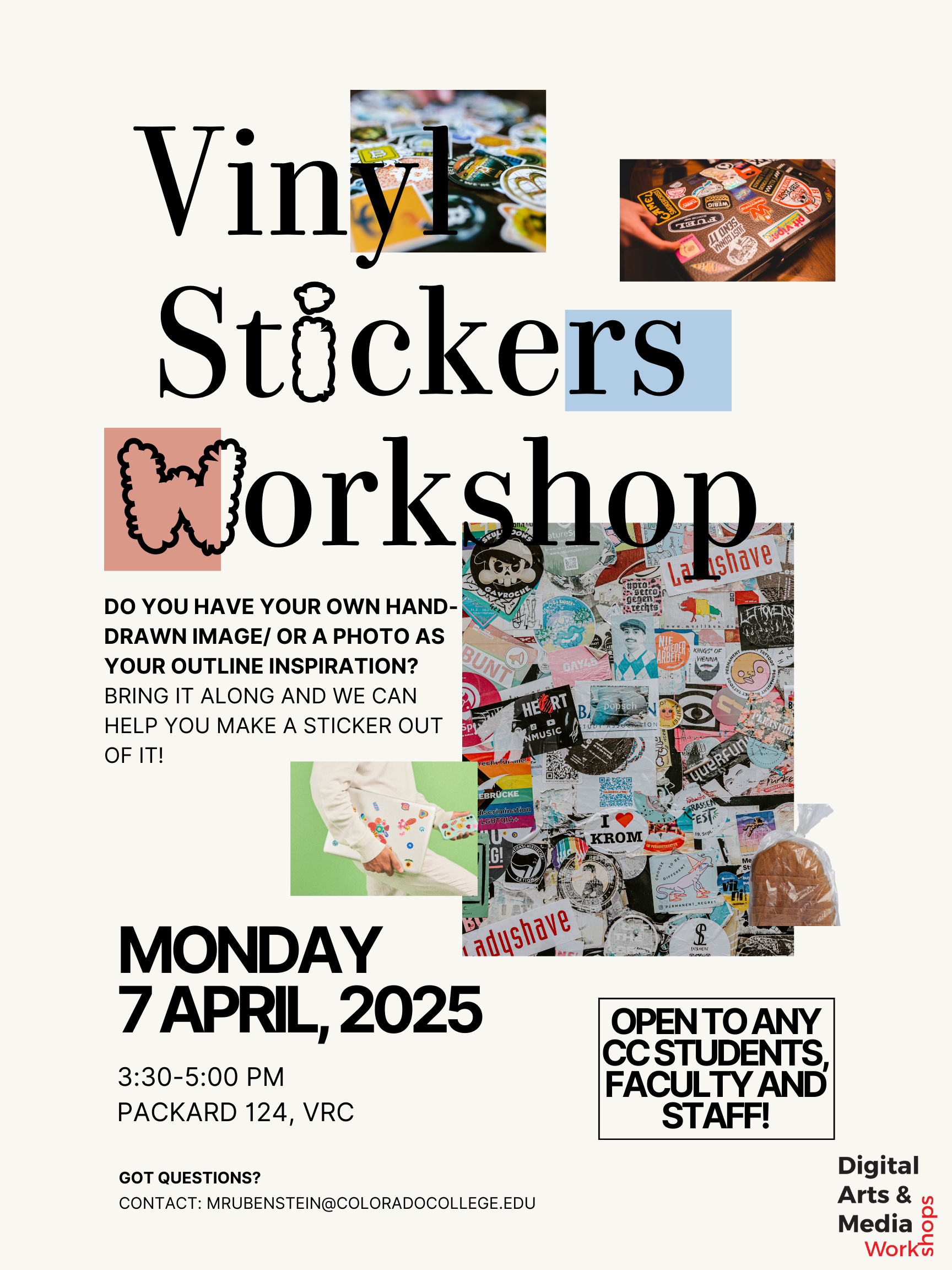 poster for vinyl sticker workshop