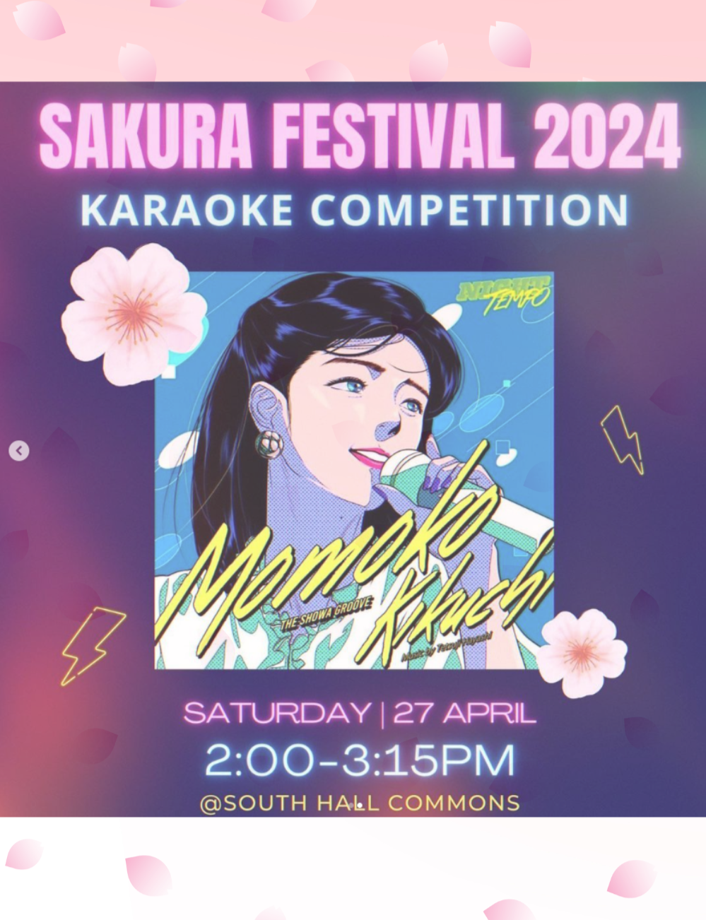 Sakura Festival 2024 Karaoke Competition, Saturday, April 27, 2024