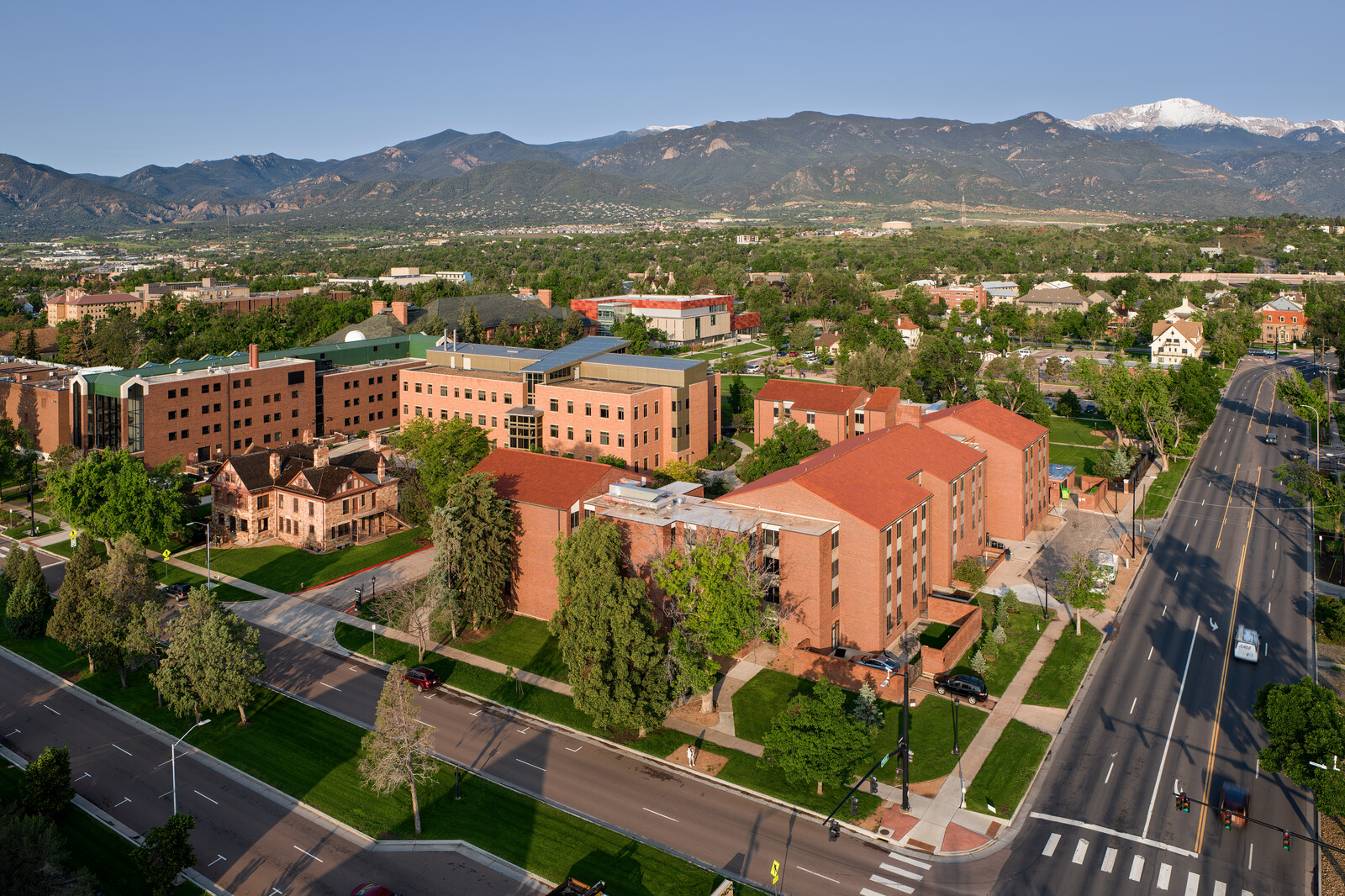 college overhead view