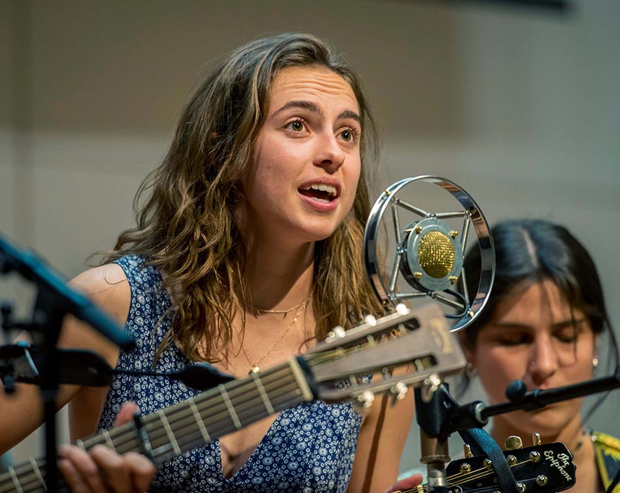 Student singing