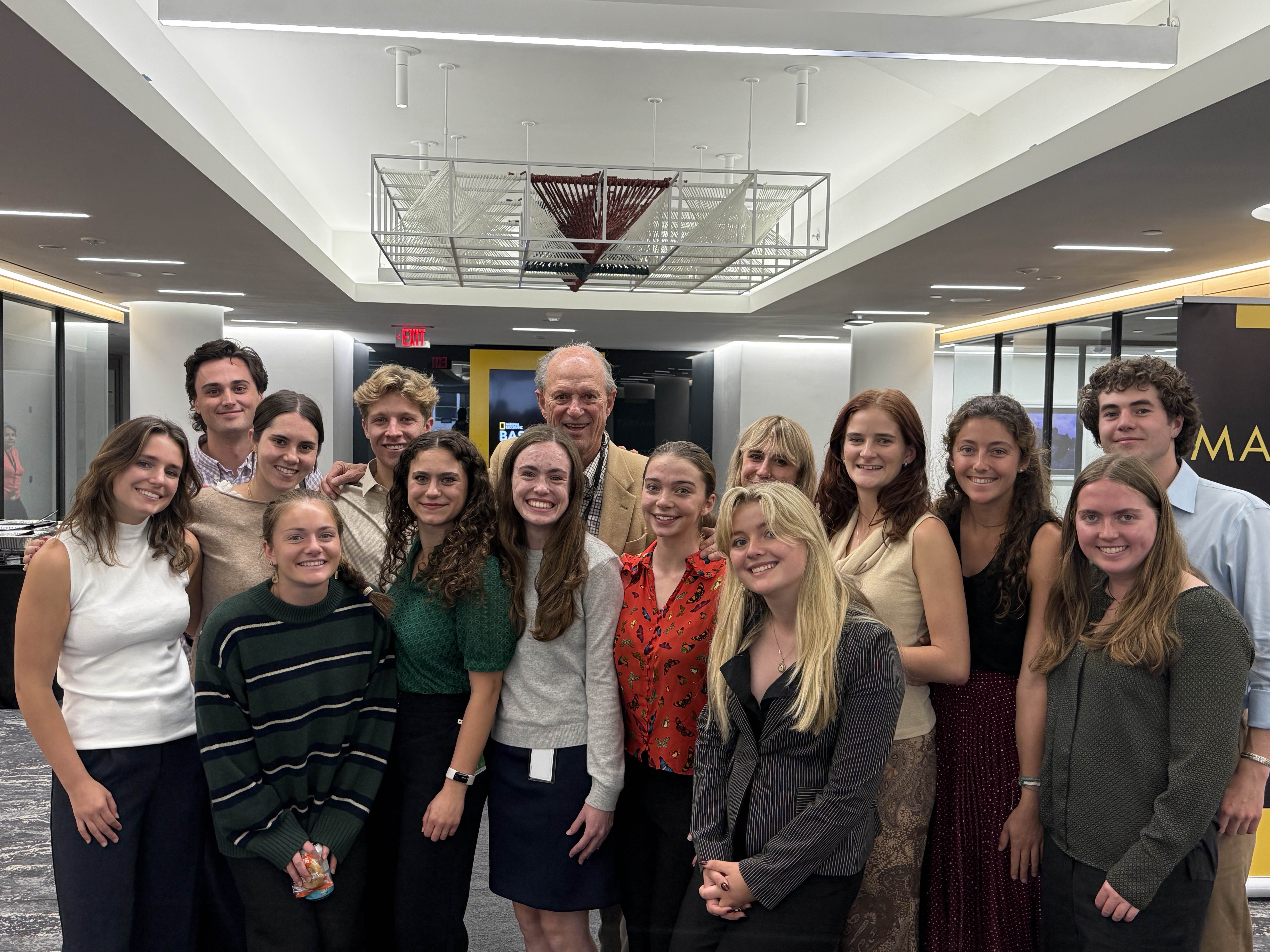 Students from the National Geographic Career Catalyst Block pose with Explorer Bob Ballard who re-discovered the Titanic. Photo provided by Ryan Bañagale