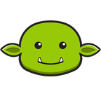 Goblin Tools logo, a small green goblin face smiling