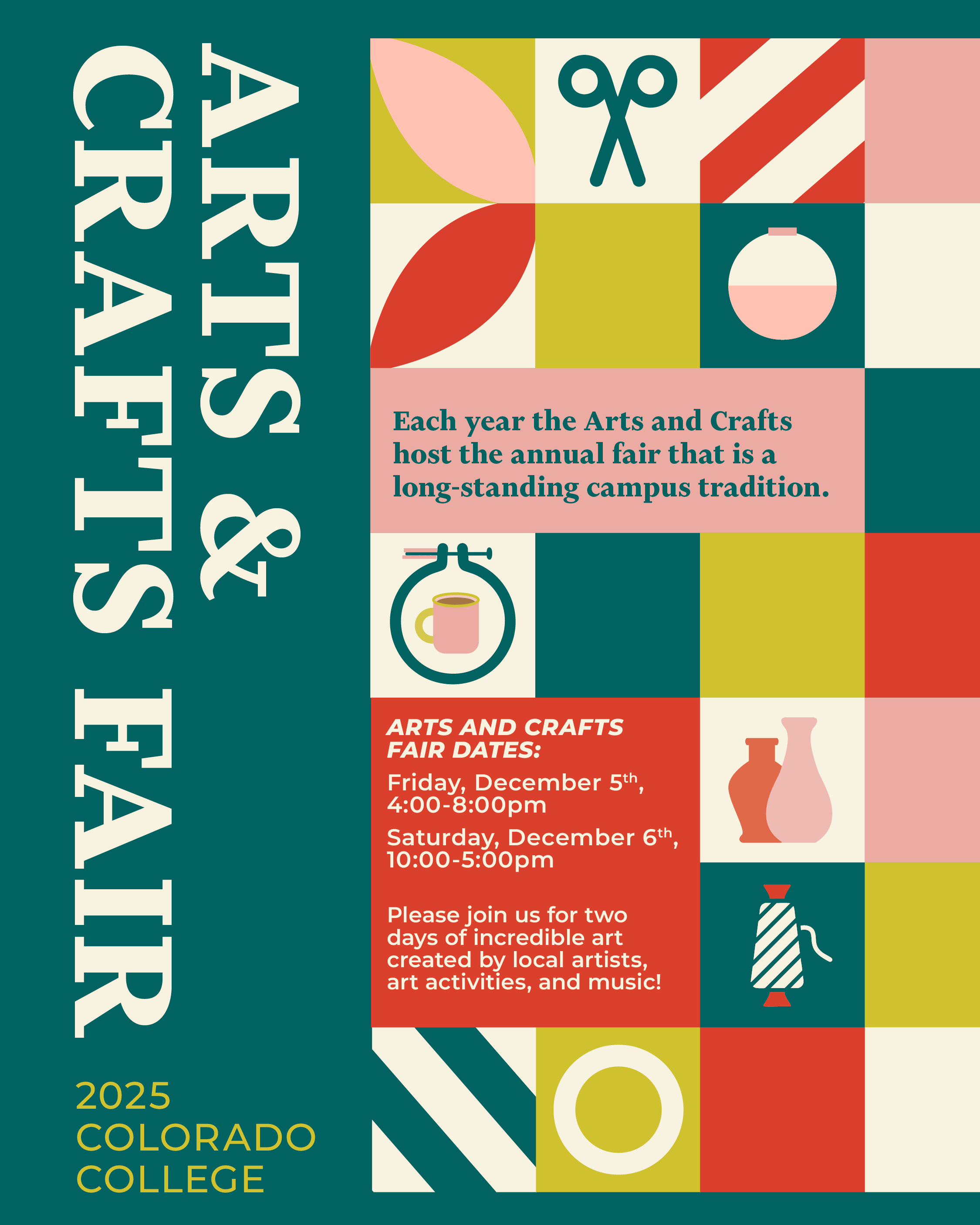 graphic announcing arts and crafts fair