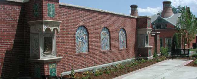 Wall of the Van Briggle/Facilities building