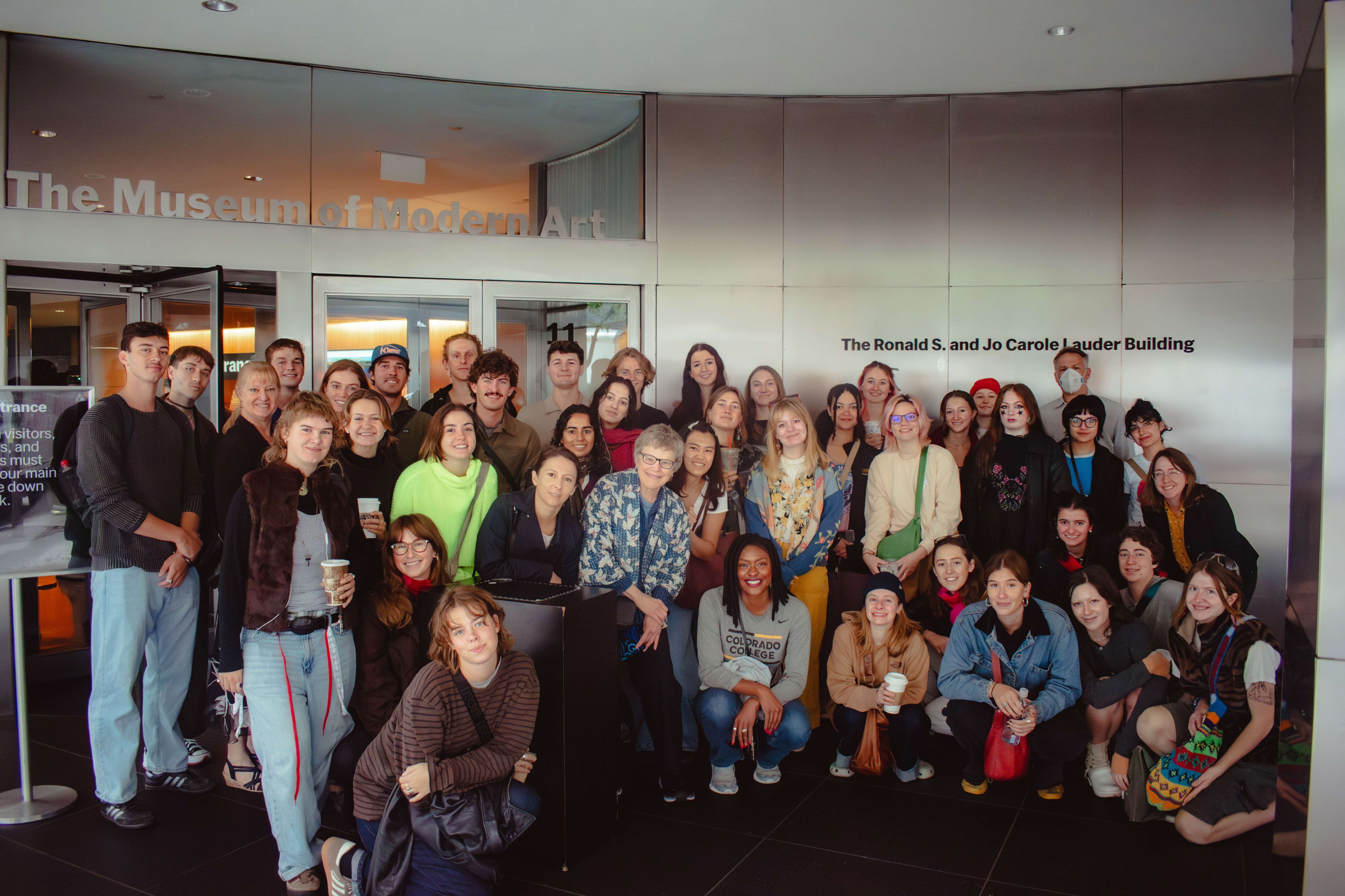 Students, faculty, and Manya at the Museum of Modern Art