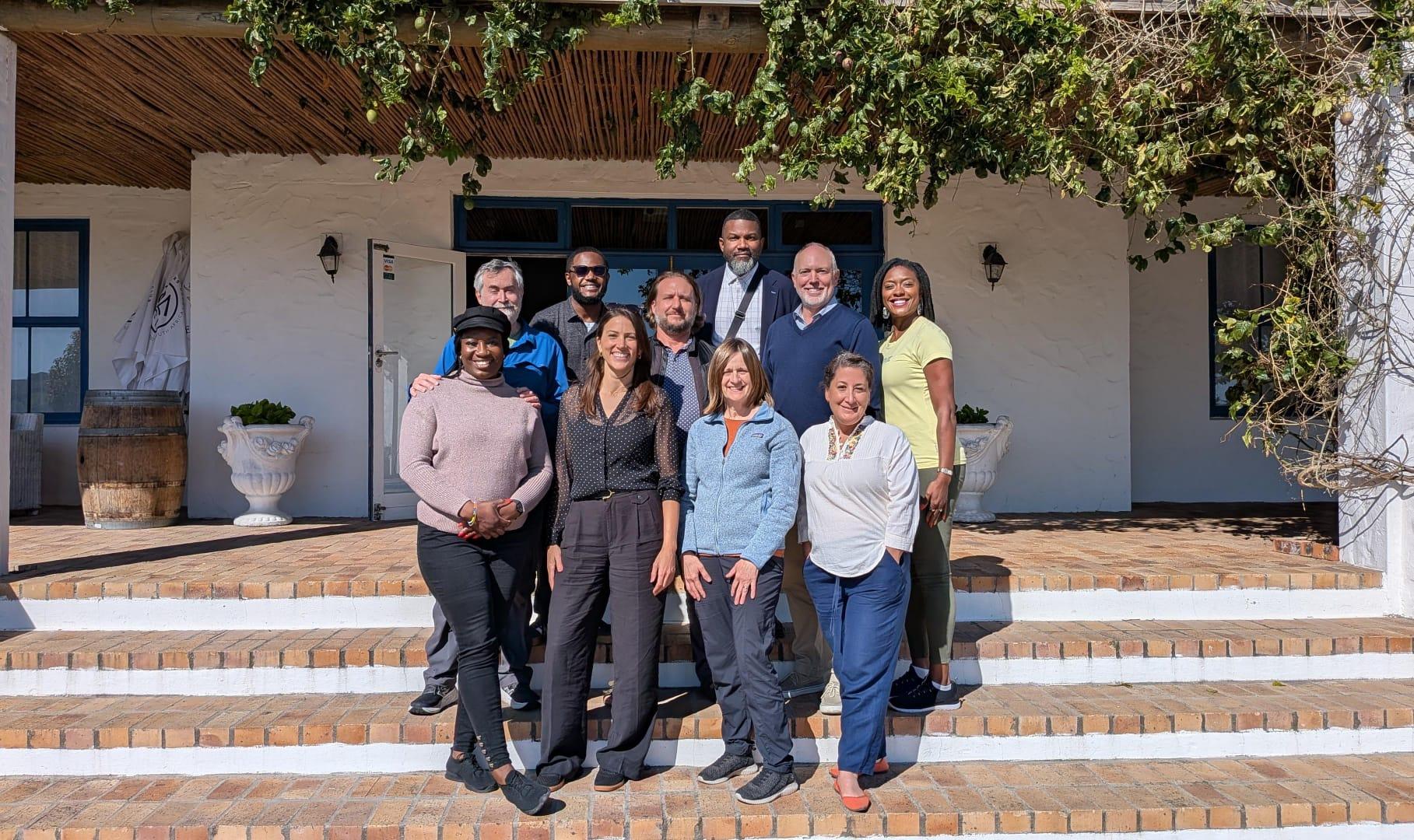 Manya with a group of colleagues.