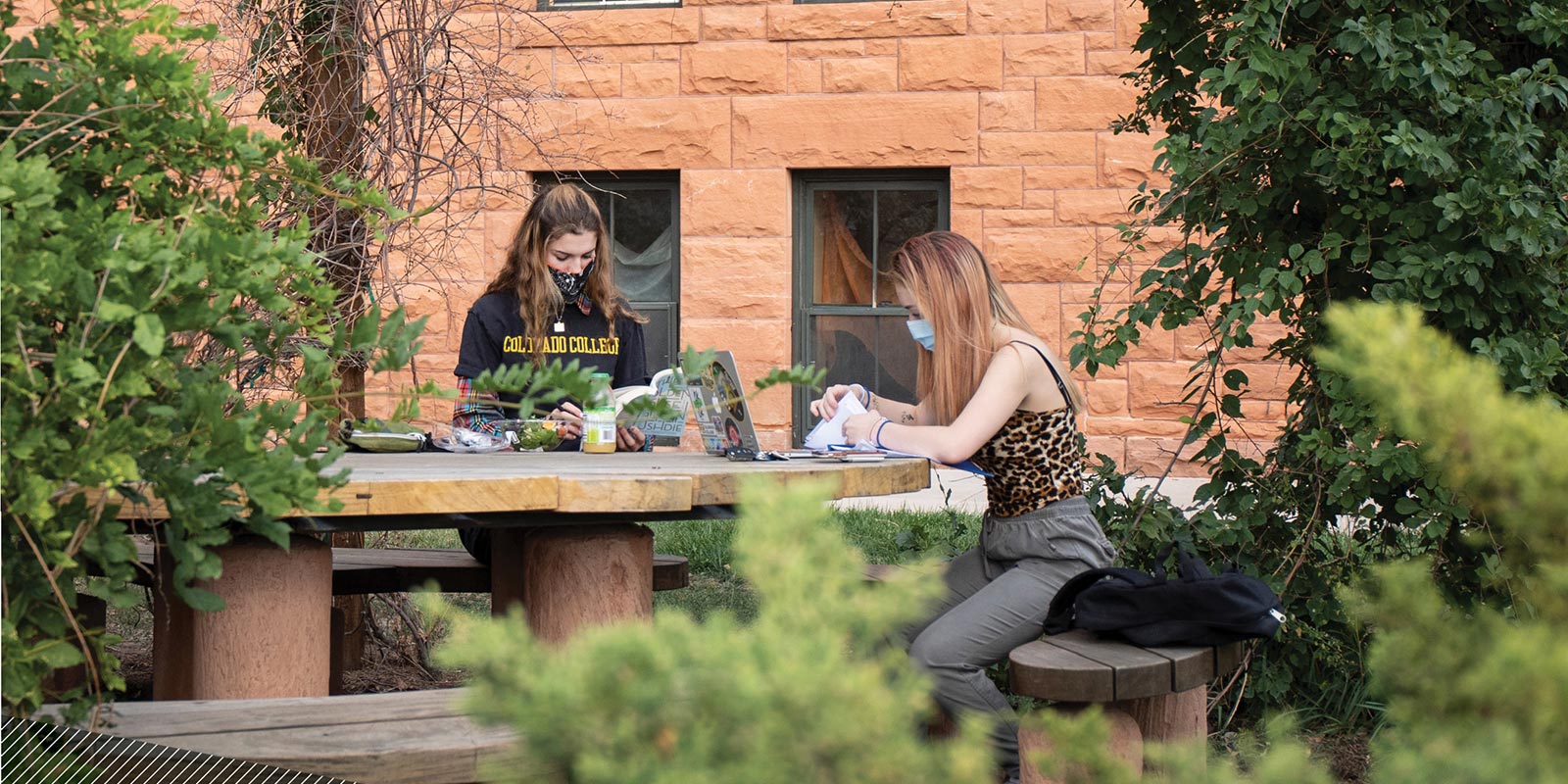 students on campus