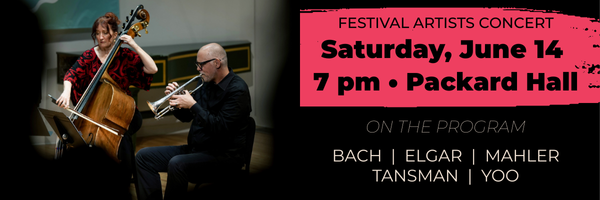 Festival Artists Concert, 7 p.m. Saturday, June 14, Packard Hall