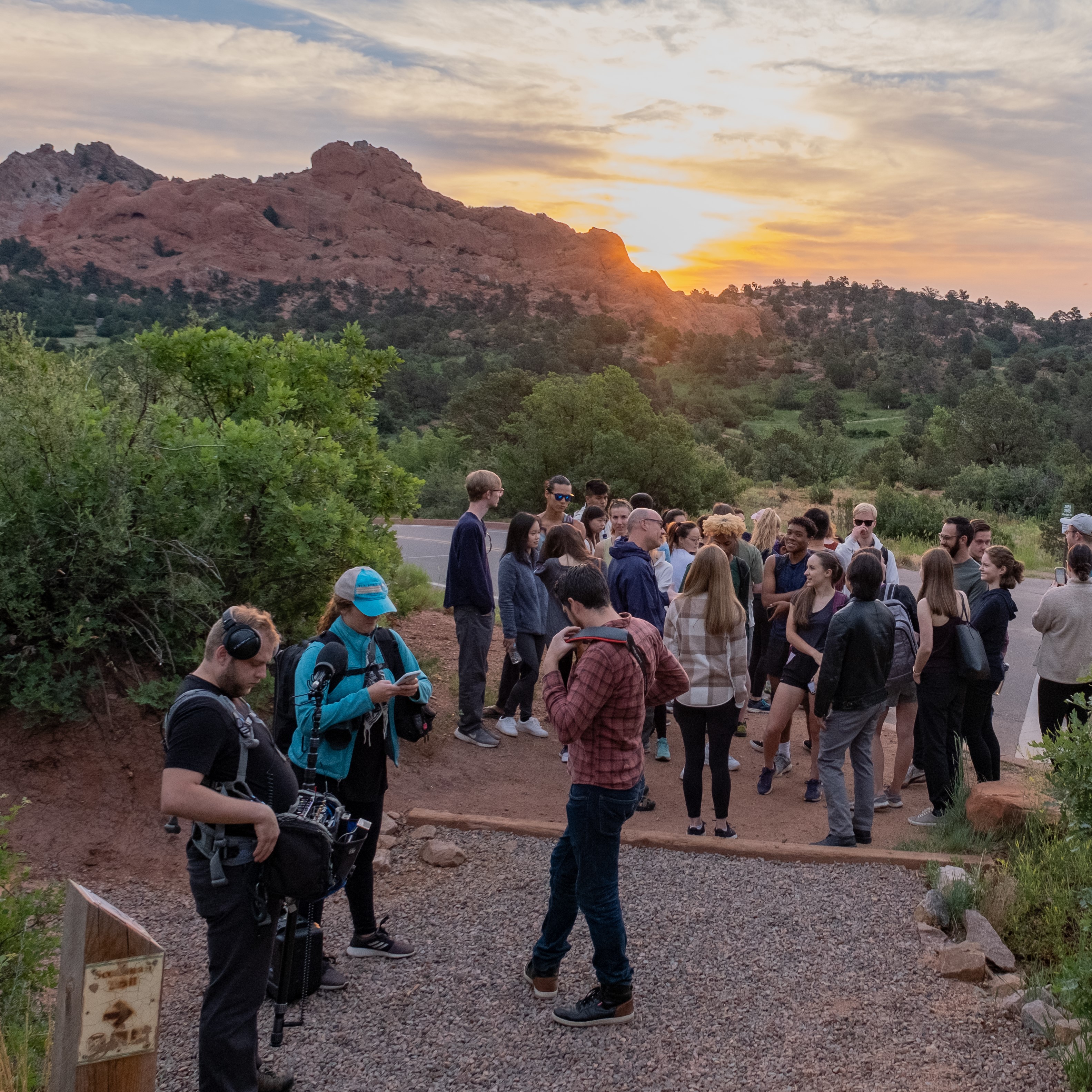 Sunrise before filming in the Garden of the Gods <span class="cc-gallery-credit">[Josh Birndorf]</span>